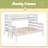 Wood Twin XL Over Queen Bunk Bed With Ladder-851529292