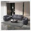 Fauteuil d'appoint gris à dossier lâche