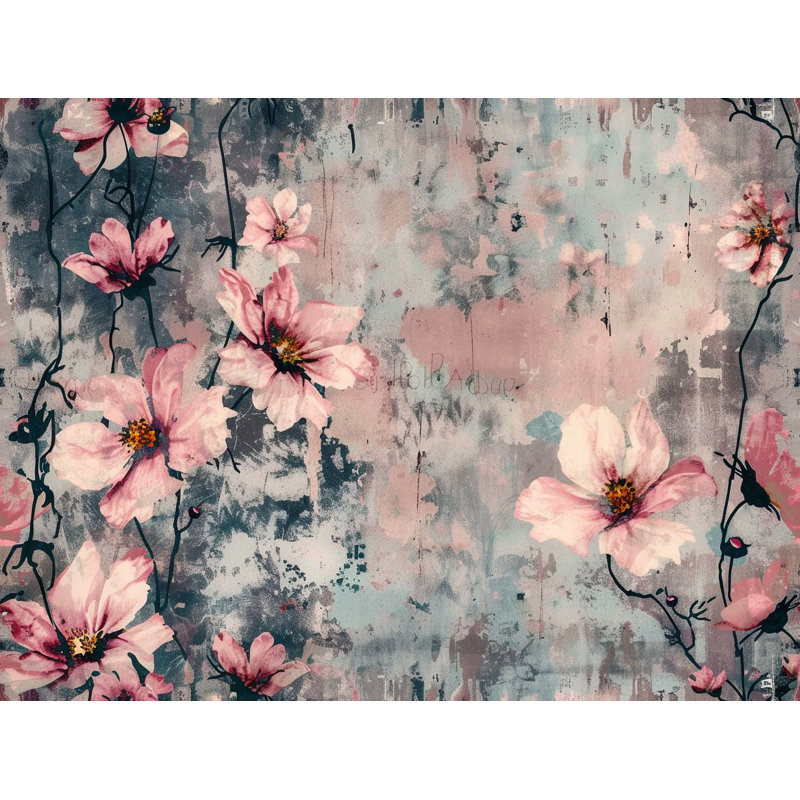Jeté en molleton fleurs - Couvertures douces et chaudes botaniques - Jeté pour canapé, lit et chaises, L 50 po x L 60 po