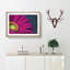 Bright Pink Gerbera Flower Painting - Single Picture Frame Print on MDF-56632928-56632933