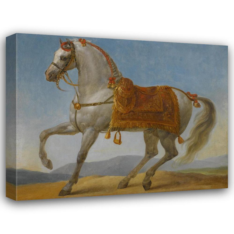 «Bonaparte's Arab Stallion,« Marengo »par Antoine-Jean Gros, reproduction d'art sur toile tendue avec châssis