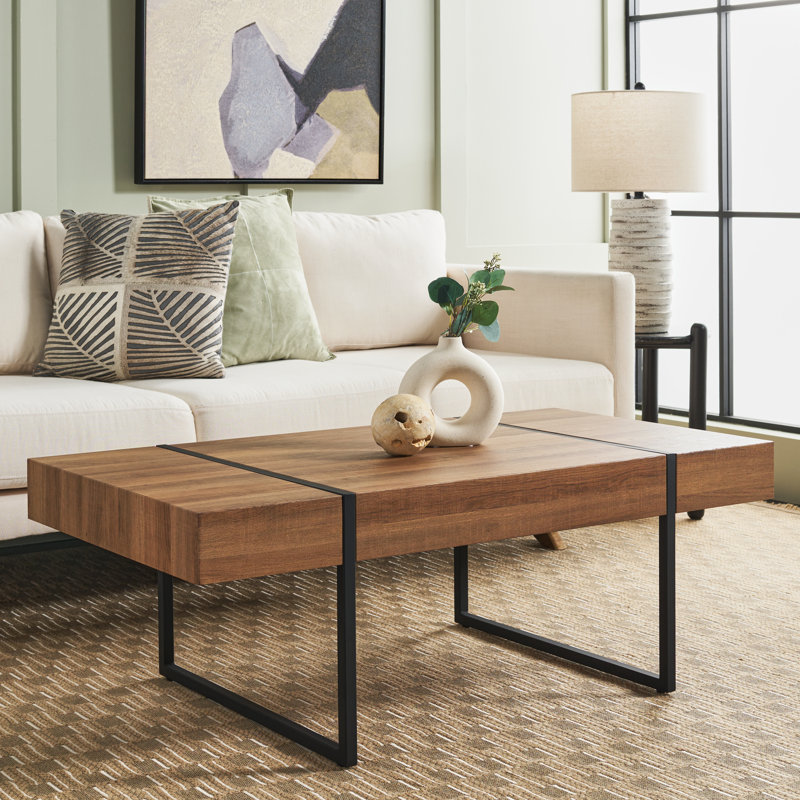 Table basse Fullmore, Brun naturel, Noir