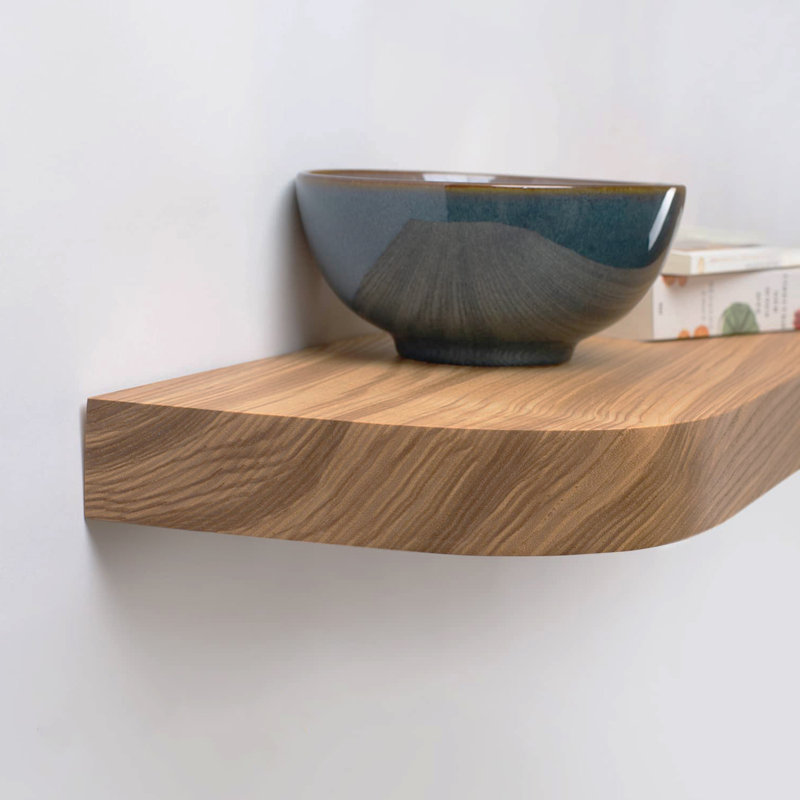 Carters Solid Wood Floating Shelf, Ash Brown