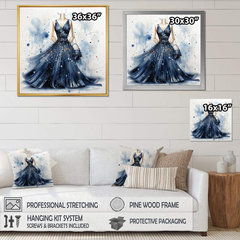 Fashion Fashion Delight Pointillism I - imprimé, H 24 po x l 24 po x P 1 po, Toile tendue