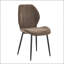 Chaise de salle à manger en tissu brun - rétro minimaliste - ensemble de 4-916812252