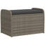 Banc de rangement gris et blanc