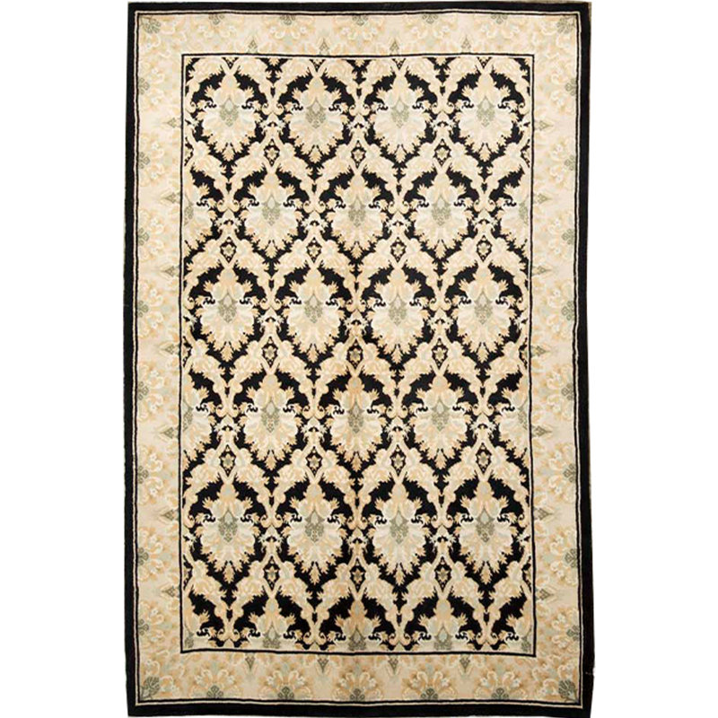 Hand-Knotted High-Quality Beige Area Rug