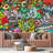 Vibrant Graffi Street Paint Peel & Stick Abstract Border-93868219