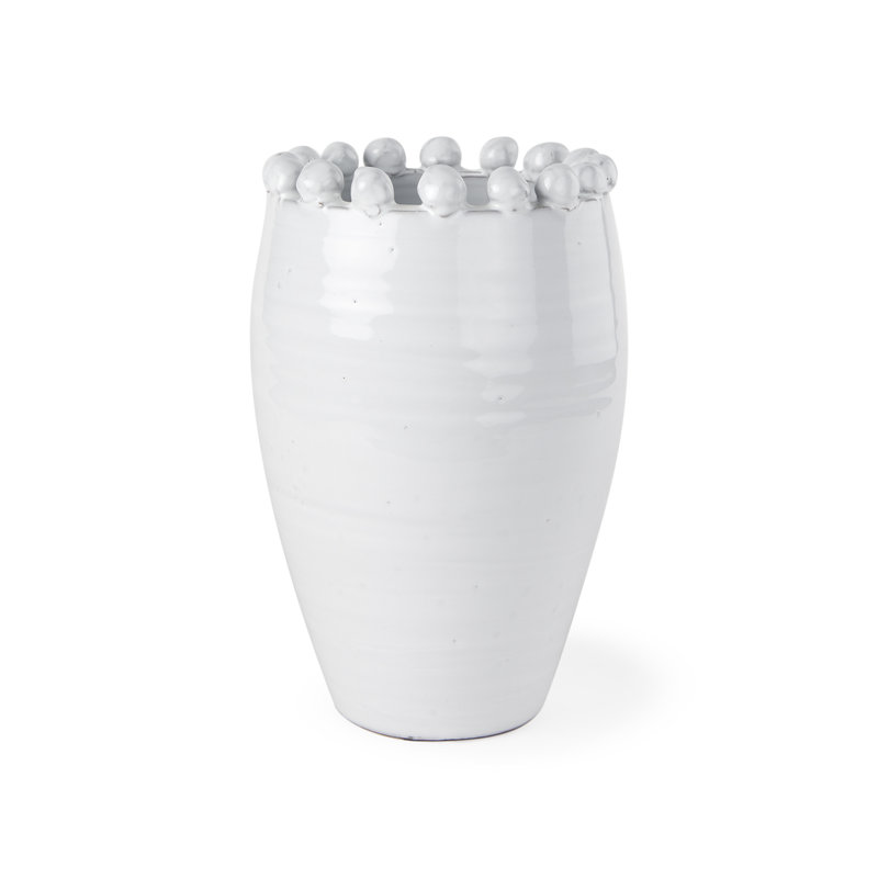 Vase de table en céramique Watson, H 11,22 po x l 7,28 po x P 7,28 po