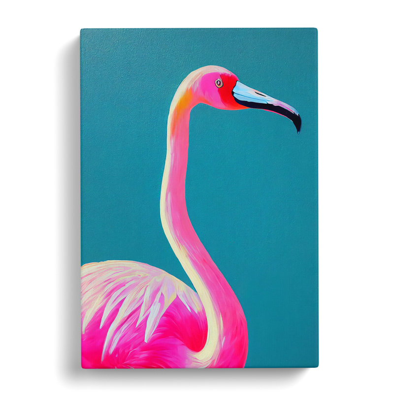 XC1022-4590X The Pretty Flamingo - Wrapped Canvas Print, 76cm H x 50cm W x 3cm D
