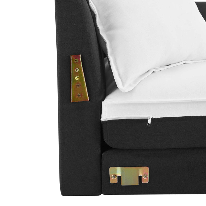 Canapé en tissu Avalon, Polyester blanc