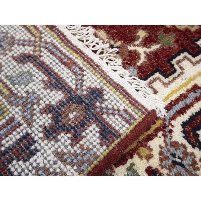 Tapis rouge Heriz Serapi, Tapis de couloir 2 pi 6 po x 16 pi 0 po