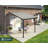 Palram - Canopia Feria 10 ft. W x 10 ft. D Polycarbonate Stationary Slope Patio Awning-12179510