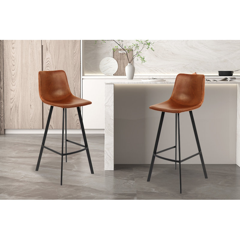 Ozan Stool, 68cm H x 45cm W x 35cm D, Cognac