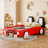 Twin Size Red Race Car Platform Bed With Wheels, Ensuring A And Comfortable Sleep Offering Performance-776199534