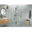 Halo 56 in. x 42 in. x 78 in. 90-degree Fully Frameless Glass Hinged Shower Enclosure-1320945454