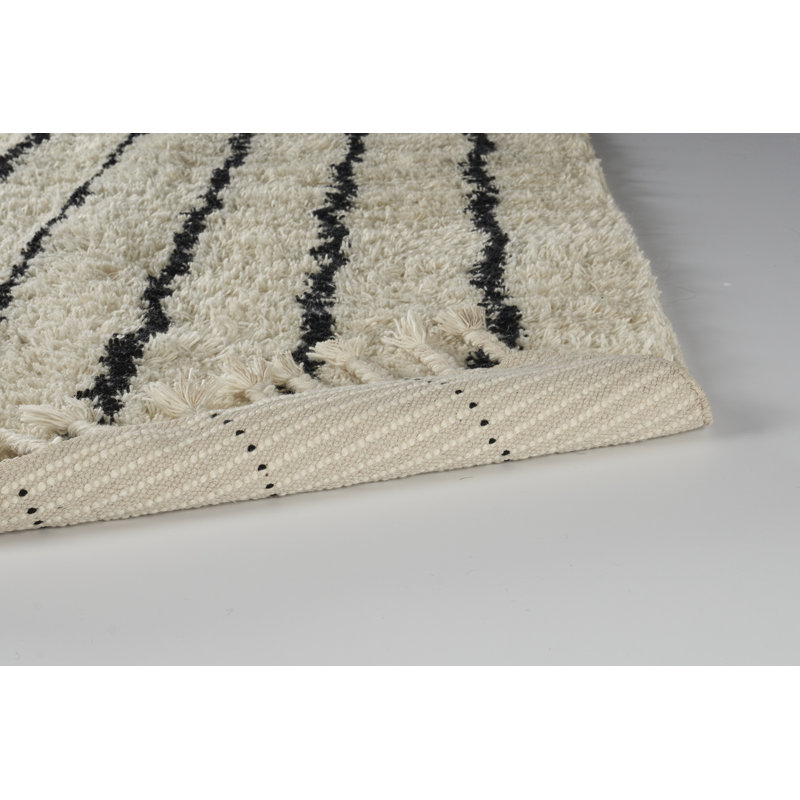 Calsbeck Hand Tufted Wool Geometric Indoor Rug, Rectangle 8' x 10'