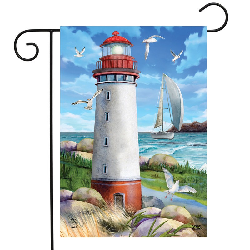 Drapeau de jardin côtier phare nautique