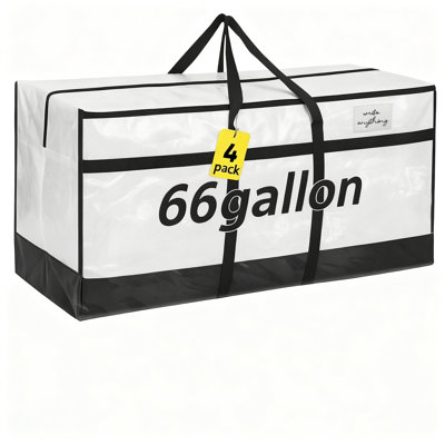 Très grand sac de rangement très robuste avec poignée à fermeture à glissière solide, boîte de rangement pliable XXL Jumbo