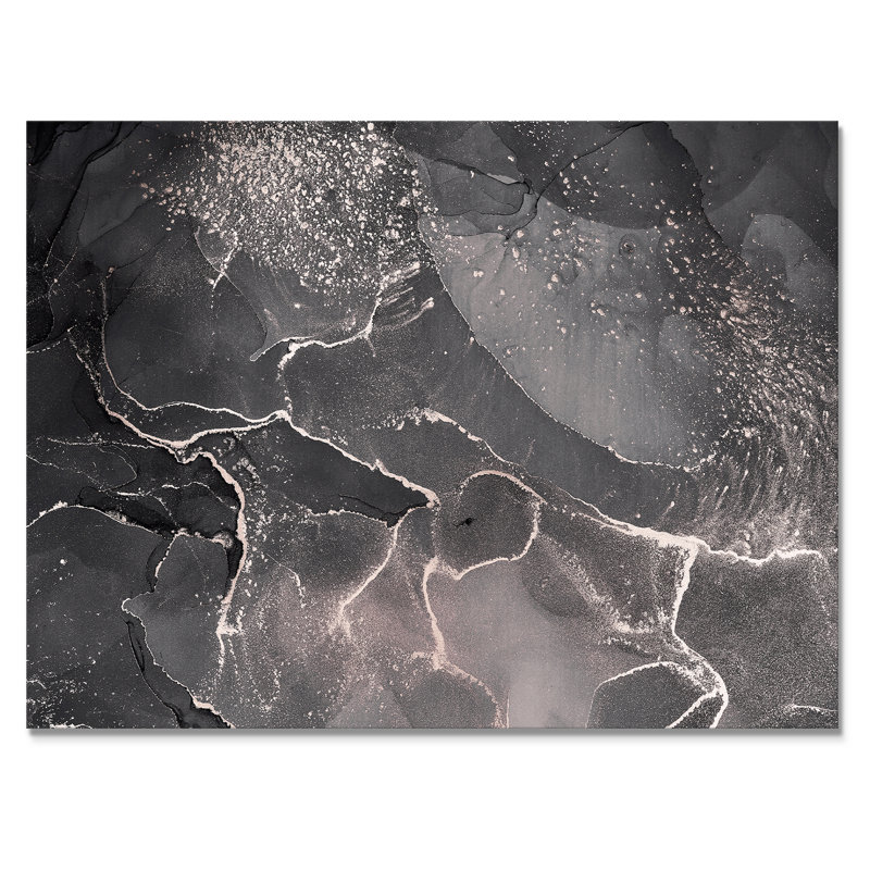 «Abstract Abstract Translucent Gray Ink Clouds», reproduction sur toile, H 24 po x l 32 po, Toile tendue