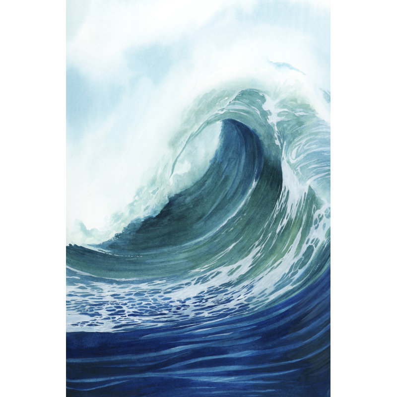 Écume de mer II, H 30 po x l 20 po, Non, Cadre simple blanc