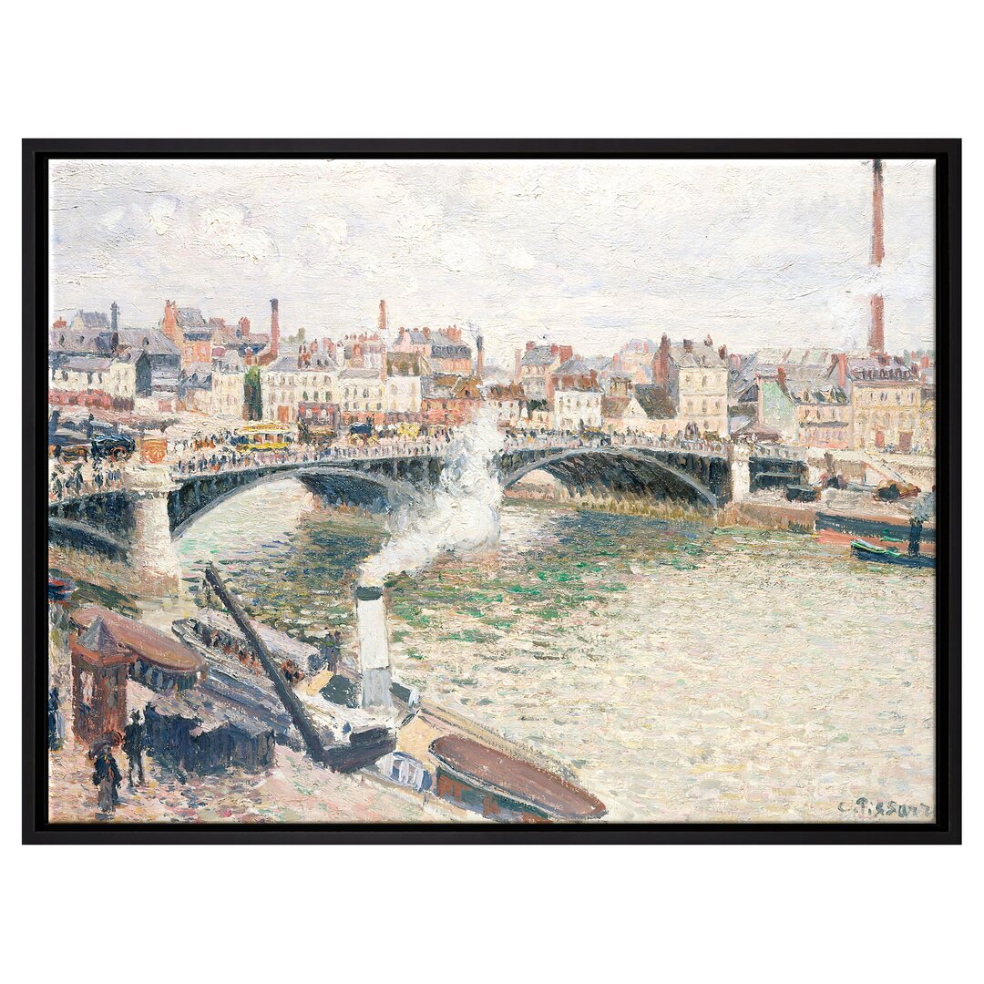 Leinwandbild Morgens an einem bedeckten Tag Rouen von Camille Pissarro