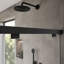 Porte de douche coulissante noire matte sans cadre North American