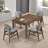 Extendable Dining Set with Upholstered Chairs-1522727869-1522727871