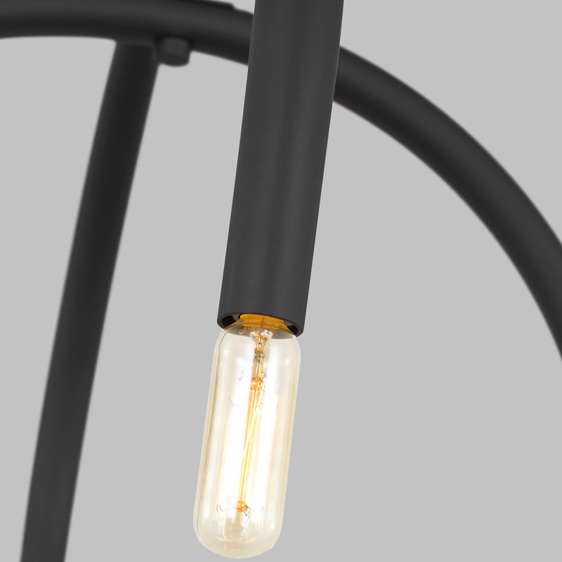 Lustre 4 lumières Hadden, Nuit noire, H 14,5 po x l 22 po x P 14,25 po