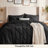 Bedsure Full Pintuck Bed-in-a-Bag- Black Pinch Pleat Comforter with Sheets, Pillowcases & Shams-101518292-103425111