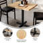 Plateau de table rectangulaire en bois massif avec base en X-1832549396-1832549401-1832549403