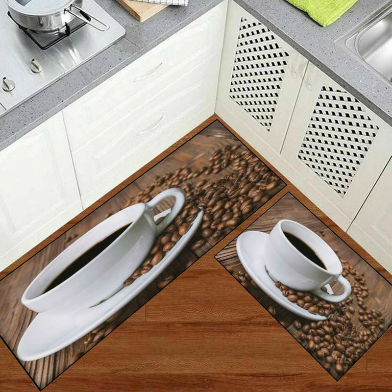 3D Fruit Kitchen Mat – Washable Non-Slip Runner Rug – Door Mat with Rubber Backing – Polypropylene, 50cm W x 150cm L