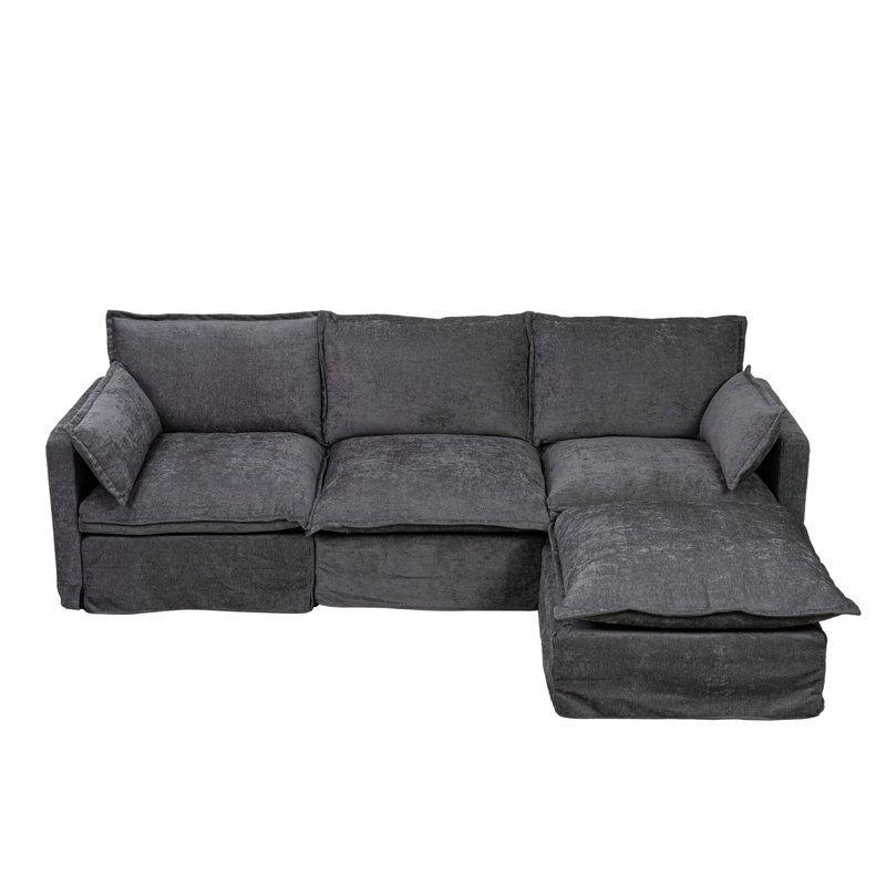 Canapé modulaire 93,31 "pour salon, Gris