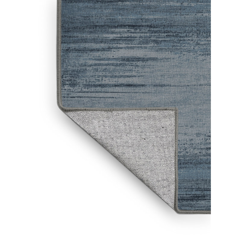 Machine Washable Abstract Gray Area Rug, Rectangle 2' x 3'