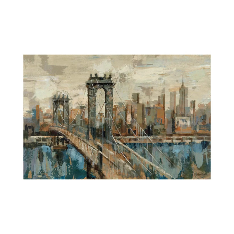 New York View by Silvia Vassileva - Wrapped Canvas Painting, 30.48cm H x 45.72cm W x 1.91cm D