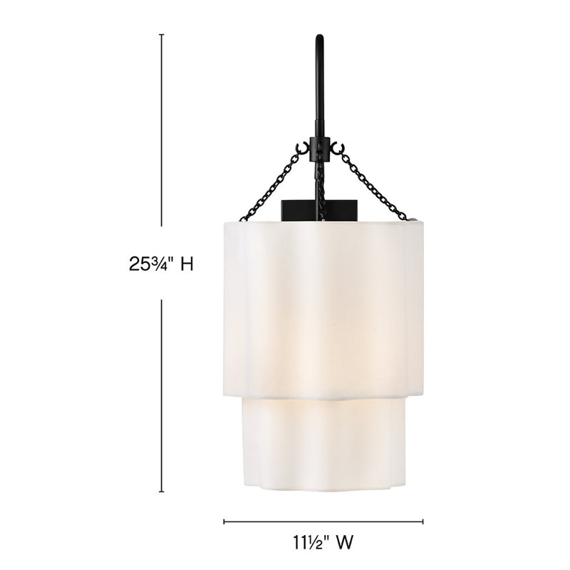 Gwen 1 - Light Armed Sconce, Black