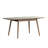 Walnut Colour Solid Oak Round Corner Diagonal Leg Telescopic Table 1.2-1.6M, For 6-8 People To Meet Dining Table Wood (Walnut Colour)