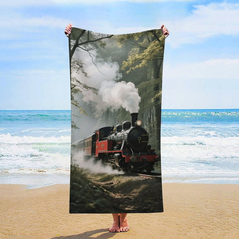 Serviette de plage à séchage rapide en microfibre 30 x 60 po