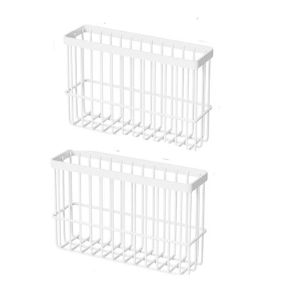 2-piece Kitchen Cabinet Door Storage Boxes White