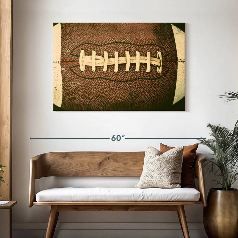 Vieux football américain, H 30 po x l 45 po