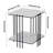 Marble Top End Table with Storage