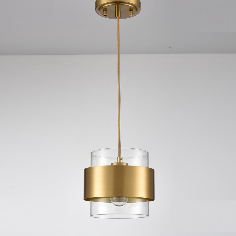 Mini luminaire suspendu cylindrique en verre