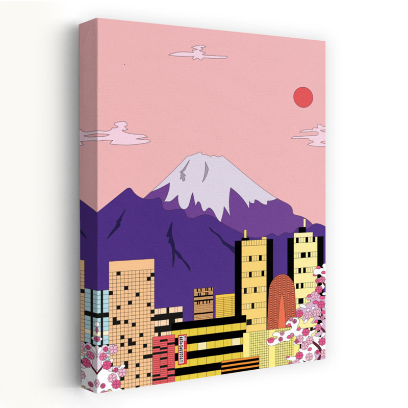 Dashiell Contemporary Art Abstract Contemporary Landscape Mountain Wall Art - Print, 152.4 cm H x 101.6 cm W