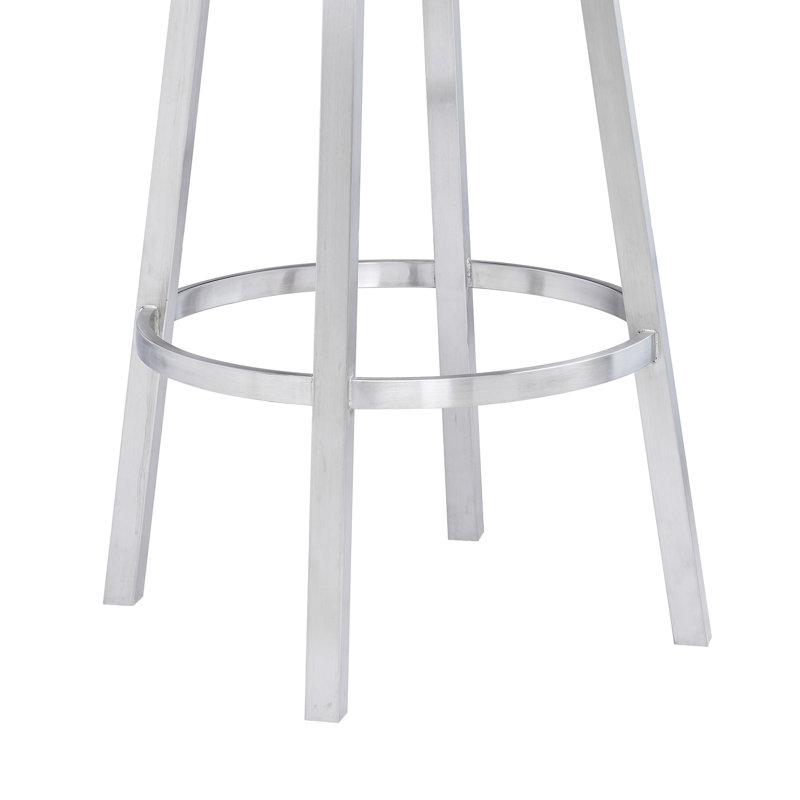 Tabouret de bar ou de comptoir pivotant Deherrera, Blanc, Tabouret de bar (siège d'une hauteur de 30 po)