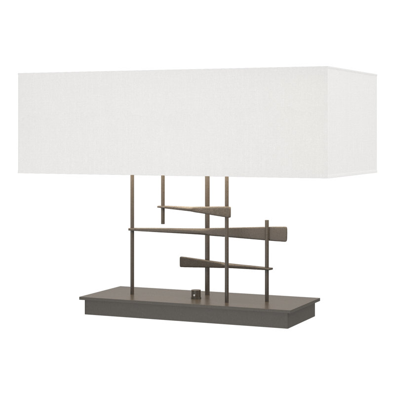 Cavaletti 15.3" Table Lamp, Dark Smoke, Natural Anna