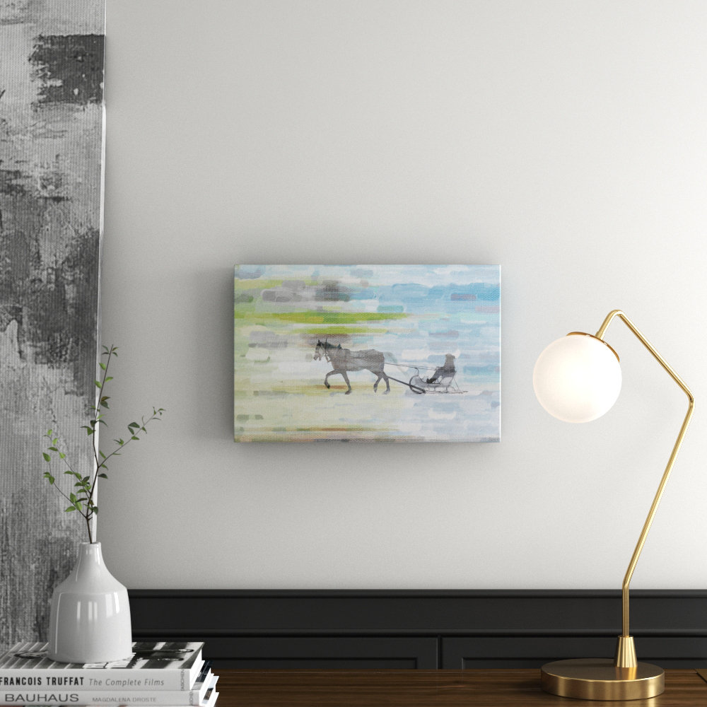 Sled Ride Graphic Art on Canvas