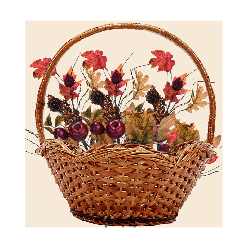  Récolte de feuilles artificielles multicolores Harvest Fall, 28 po.