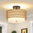 Christon Rattan LED Semi Flush Mount
