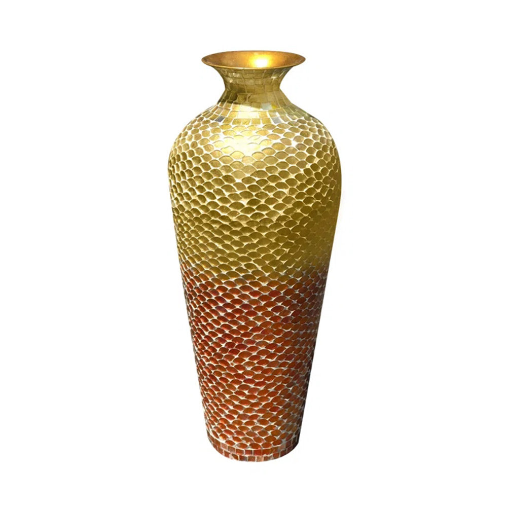 Amparo Decorative Tall Floor Vase, 20" Tall vase, Glass Mosaic Vase World Menagerie 