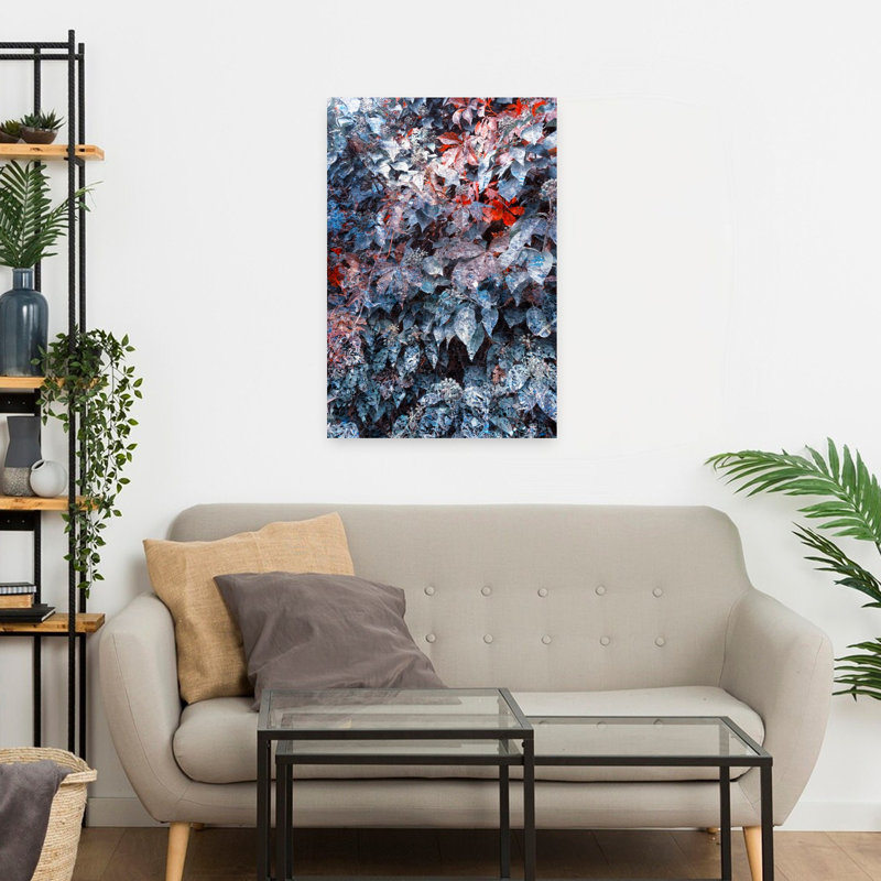 Contemporary Art Elegant Organic Ivy Plant Autumn Nature Wall Art by Angelo Cerantola - Wrapped Canvas Print